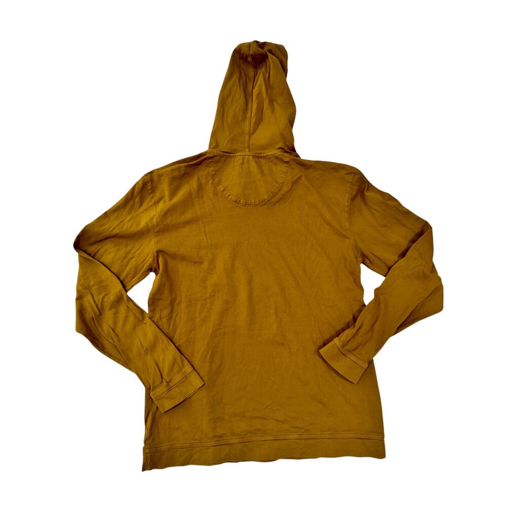 Lacoste Devanlay Men's Cotton Pullover Hoodie Sz 4/M Mustard Olive Preppy French - Picture 2 of 13
